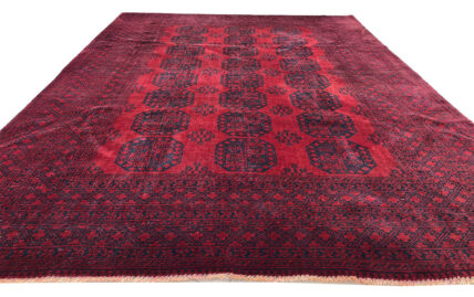 Authentic Hand Knotted Vintage Felpah Bokhara Turkmen Wool Area Rug 9.0 x 6.5 Ft (2891 KHI)