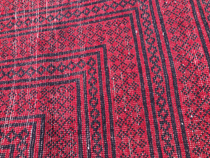 Authentic Hand Knotted Vintage Afghan Zakani Balouch Wool Area Rug 8.10 x 6.6 Ft (2914 KHI) - Image 8