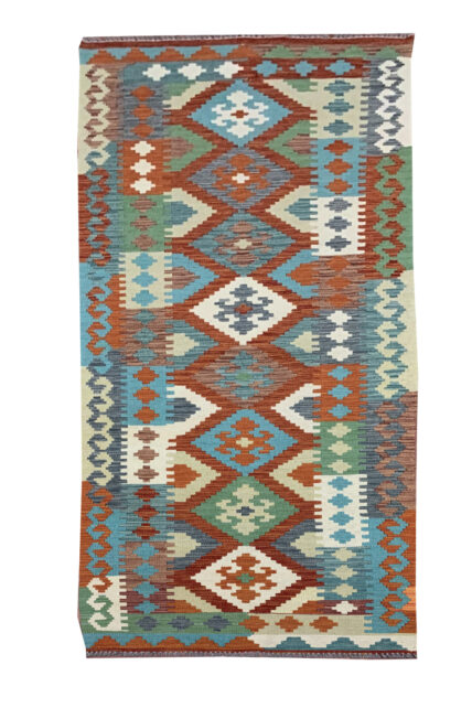 New Afghan Chobi Hand Woven Veg Dyed Wool Kilim Kilm Area Runner 10 x 3 Ft (5879 HM)
