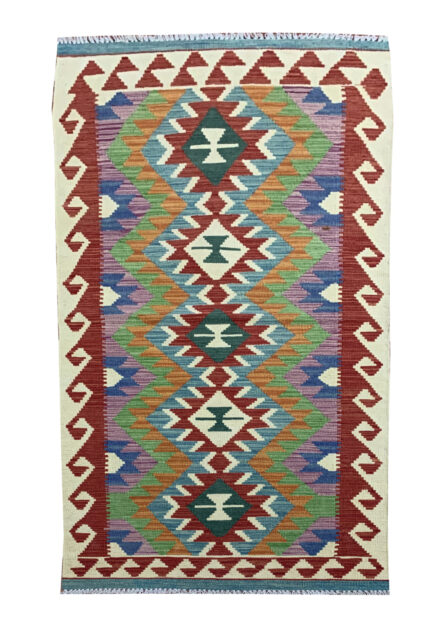 New Afghan Chobi Hand Woven Veg Dyed Wool Kilim Kilm Area Runner 6 x 2 Ft (5940 HM)