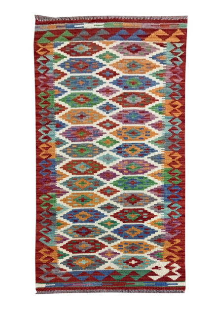 New Afghan Chobi Hand Woven Veg Dyed Wool Kilim Kilm Area Runner 6 x 2 Ft (5969 HM)