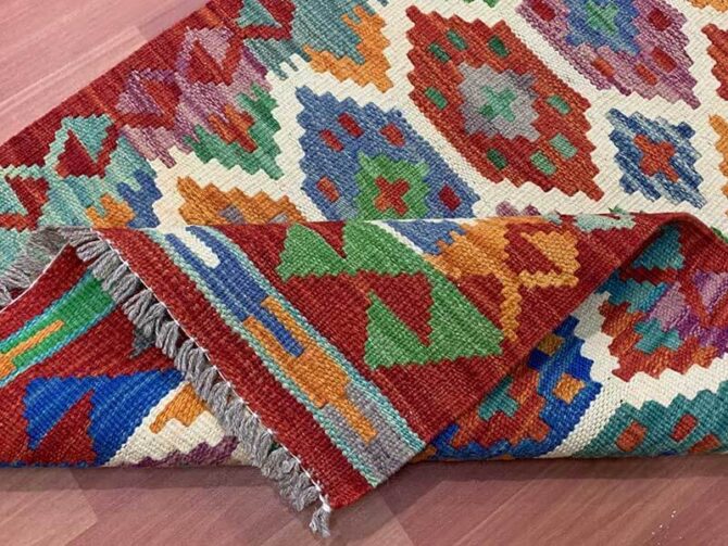 New Afghan Chobi Hand Woven Veg Dyed Wool Kilim Kilm Area Runner 6 x 2 Ft (5969 HM) - Image 7