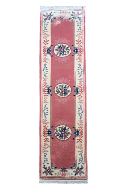Authentic Hand Knotted Tibet Wool Area Runner 10 x 2 Ft (66 Ger)