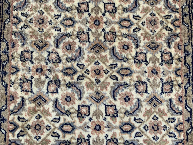 Authentic Hand Knotted Vintage Indo Wool Area Rug 3.0 x 2.0 Ft (220 Ger) - Image 6