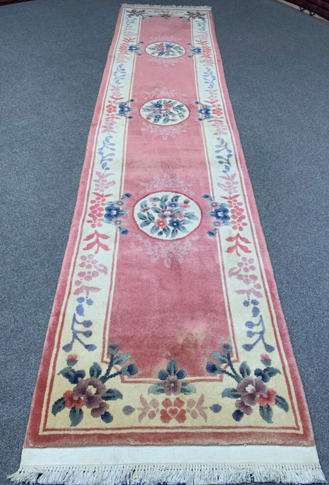 Authentic Hand Knotted Tibet Wool Area Runner 10 x 2 Ft (66 Ger) - Image 3