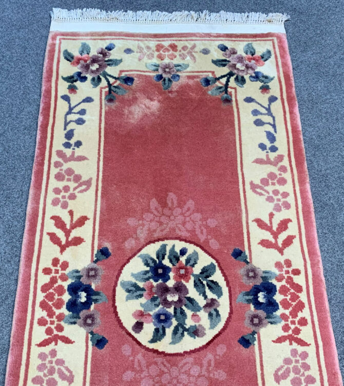 Authentic Hand Knotted Tibet Wool Area Runner 10 x 2 Ft (66 Ger) - Image 6