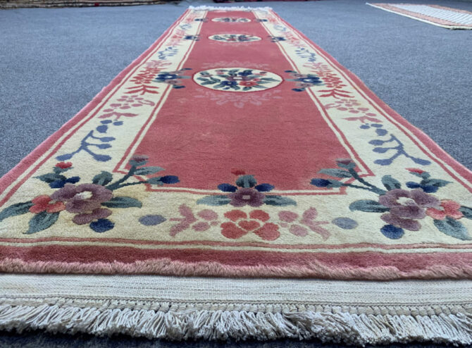 Authentic Hand Knotted Tibet Wool Area Runner 10 x 2 Ft (66 Ger) - Image 4