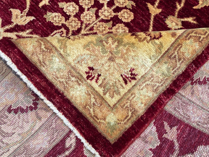 Authentic Hand Knotted Afghan Chobrang Wool Area Rug 8.1 x 5.7 Ft - Image 8