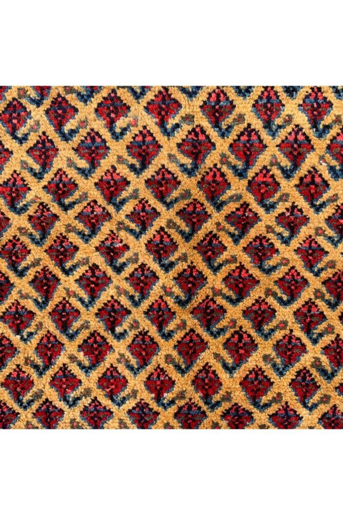 Authentic Hand Knotted Vintage Badam Gul Mir Wool Area Rug 10.6 X 6.9 Ft - Image 7