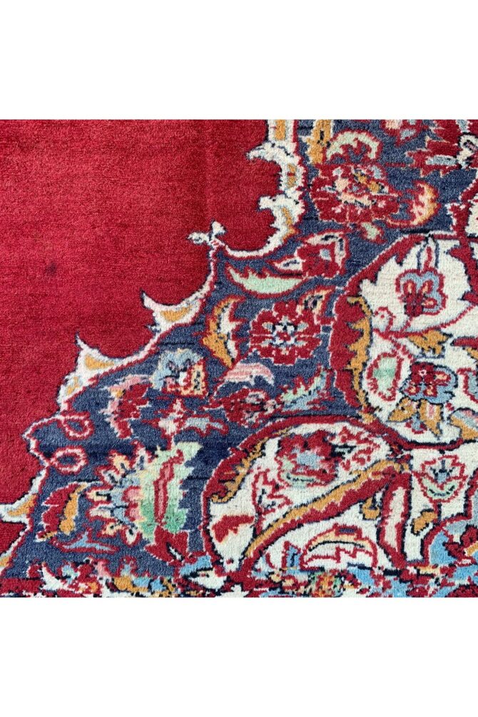 Authentic Hand Knotted Vintage Qashoun Wool Area Rug 11.4 x 8.1 Ft - Image 8