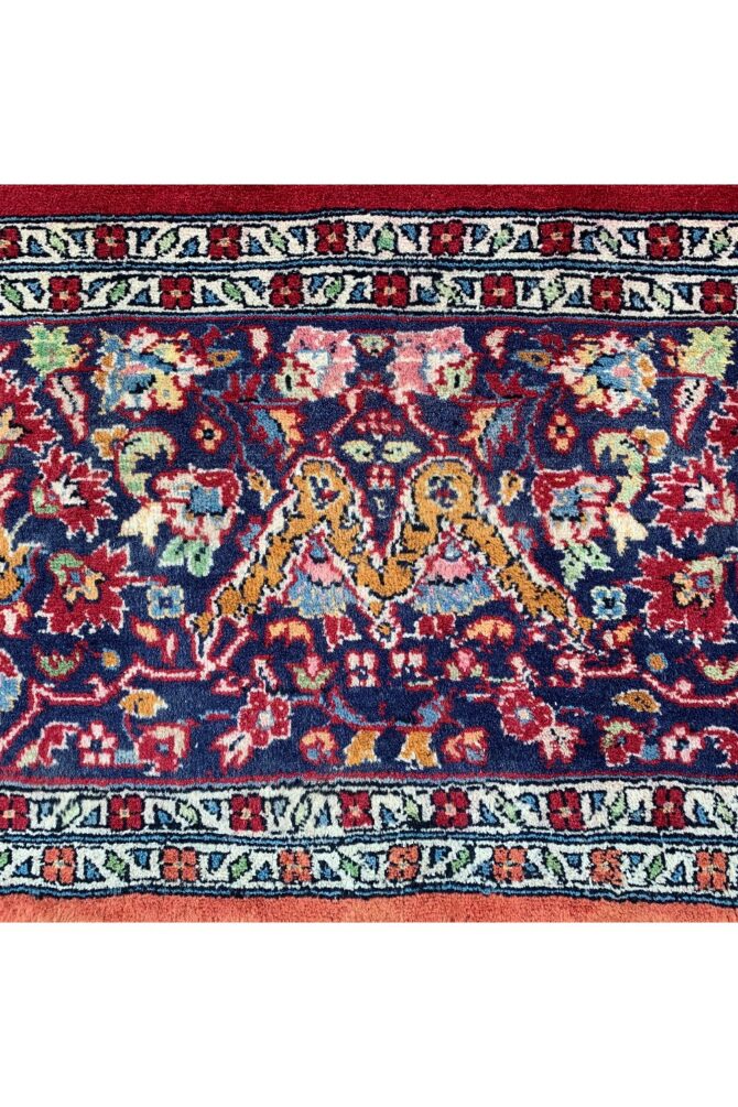 Authentic Hand Knotted Vintage Qashoun Wool Area Rug 11.4 x 8.1 Ft - Image 9