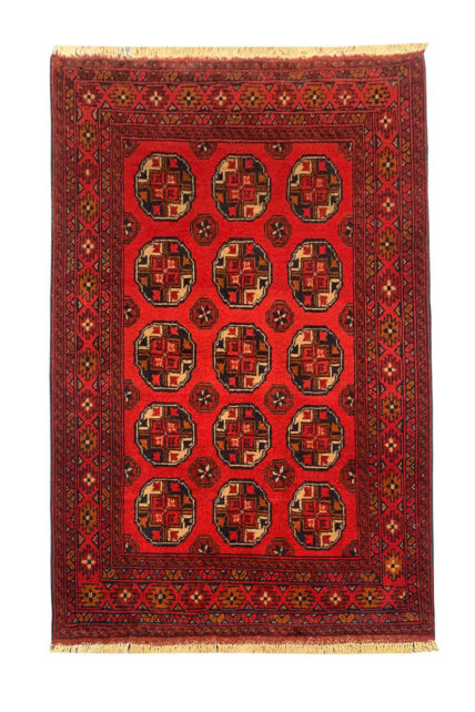 Authentic Hand Knotted Afghan Khal Muhammadi Wool Area Rug 4.9 X 3.4 Ft (811 HM)