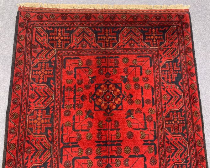 Authentic Hand Knotted Afghan Khal Muhammadi Wool Area Rug 4.10 X 3.5 Ft (781 HM) - Image 5
