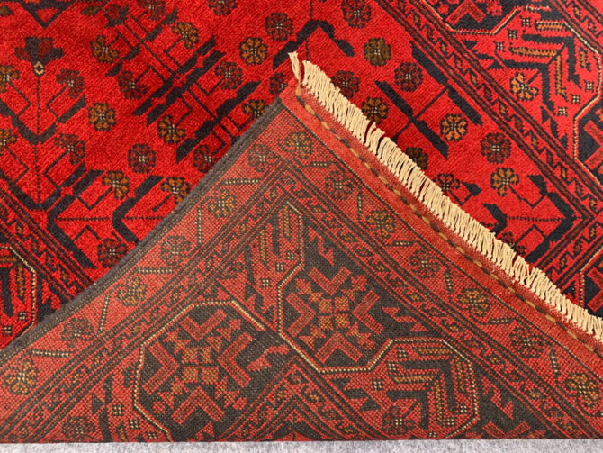 Authentic Hand Knotted Afghan Khal Muhammadi Wool Area Rug 4.10 X 3.5 Ft (781 HM) - Image 8