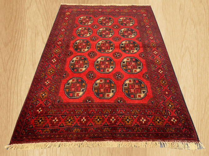 Authentic Hand Knotted Afghan Khal Muhammadi Wool Area Rug 4.9 X 3.4 Ft (811 HM) - Image 2