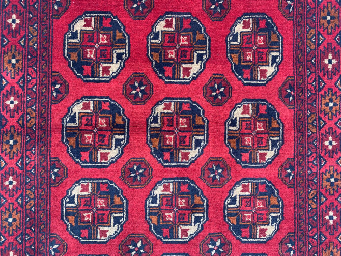 Authentic Hand Knotted Afghan Khal Muhammadi Wool Area Rug 4.9 X 3.4 Ft (811 HM) - Image 5