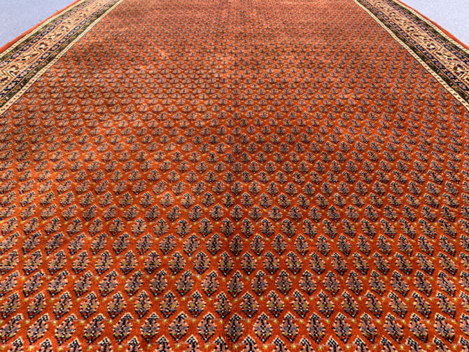 Authentic Hand Knotted Vintage Badam Gul Mir Wool Area Rug 7.10 X 5.5 Ft (426 Ger) - Image 4