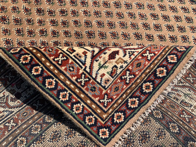 Authentic Hand Knotted Vintage Badam Gull Mir Wool Area Rug 7.9 X 5.6 Ft (440 Ger) - Image 7