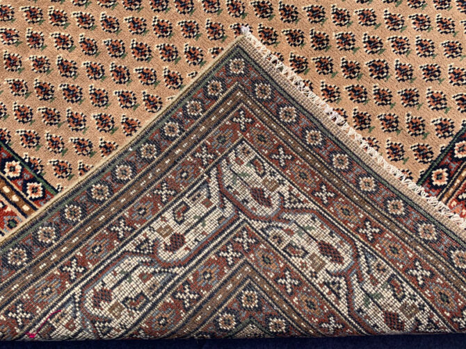 Authentic Hand Knotted Vintage Badam Gull Mir Wool Area Rug 7.9 X 5.6 Ft (440 Ger) - Image 8
