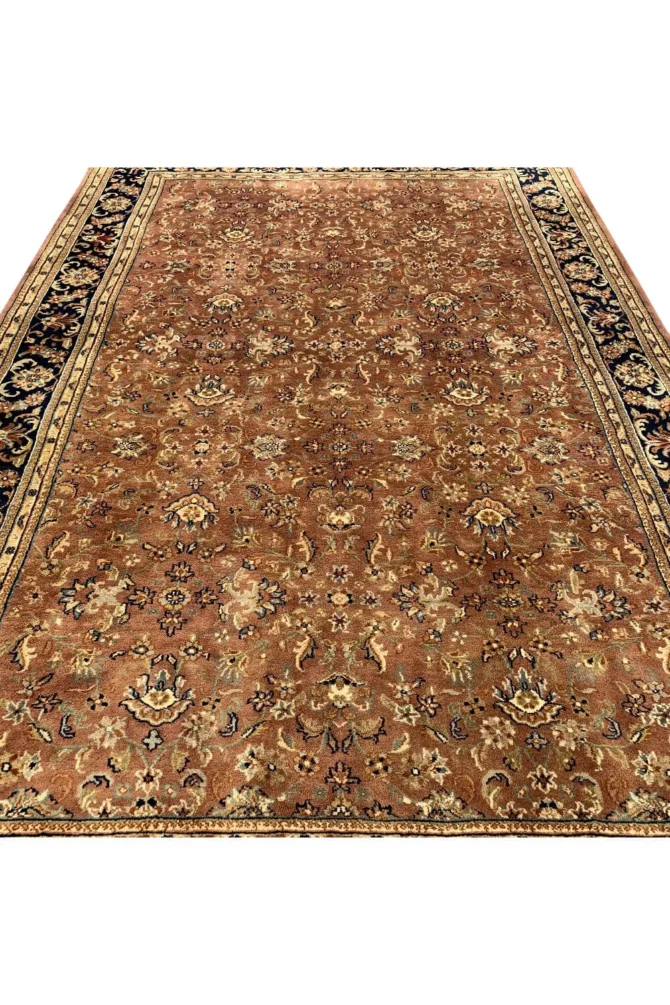 Authentic Hand Knotted Vintage Indo Wool Area Rug 9.8 X 6.5 Ft - Image 4