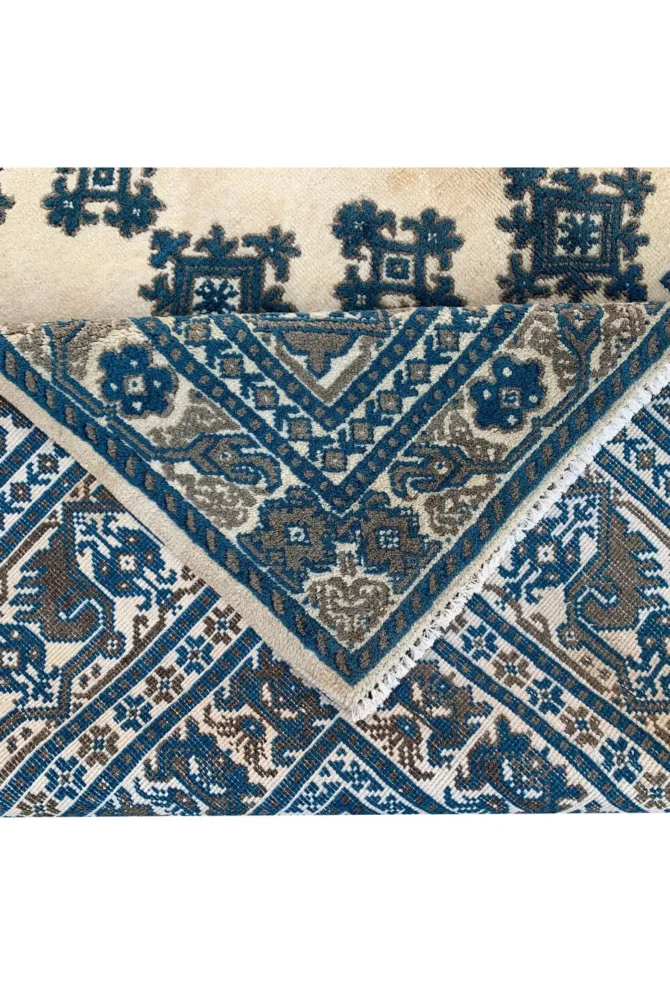 Authentic Hand Knotted Vintage Morocco Wool Area Rug 9.5 X 6.7 Ft - Image 8