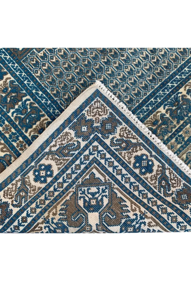 Authentic Hand Knotted Vintage Morocco Wool Area Rug 9.5 X 6.7 Ft - Image 9
