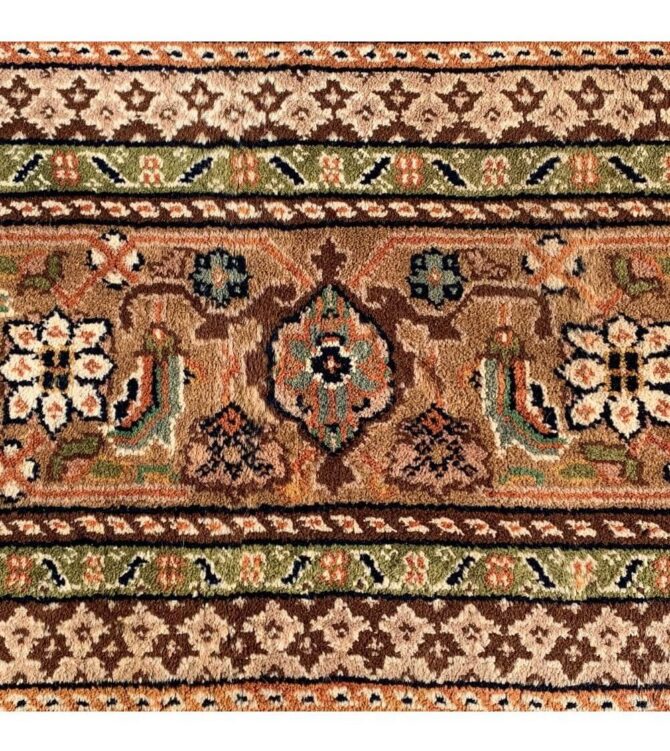 Hand Knotted Vintage Basheeri Wool Area Rug 9.6 X 6.6 Ft (423 Ger) - Image 8
