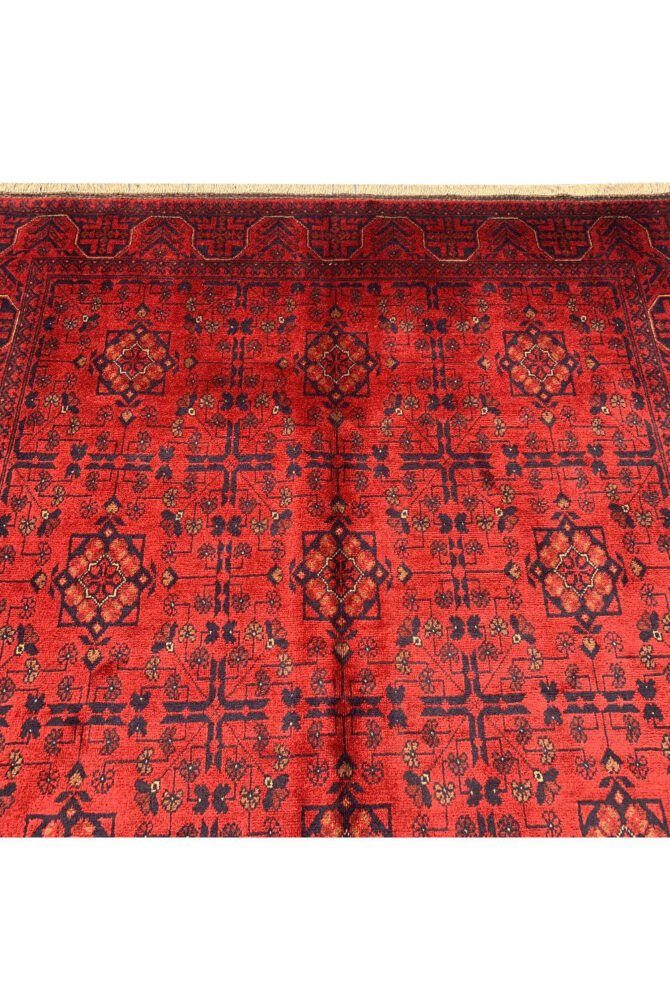 Authentic Hand Knotted Afghan Khal Muhammadi Wool Area Rug 7.9 X 5.9 Ft (855 HM) - Image 5