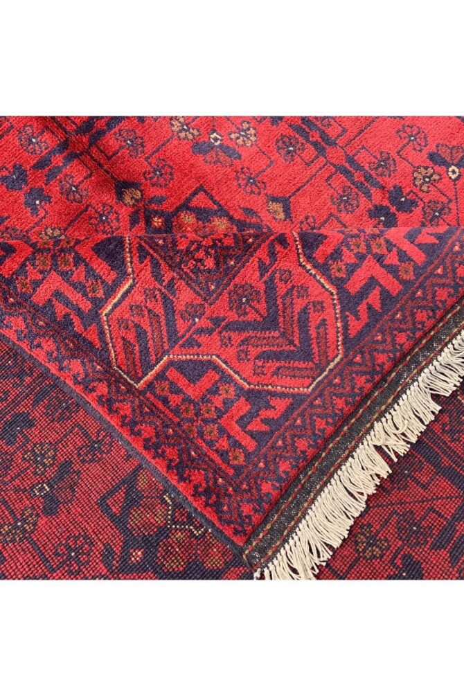 Authentic Hand Knotted Afghan Khal Muhammadi Wool Area Rug 7.9 X 5.9 Ft (855 HM) - Image 9