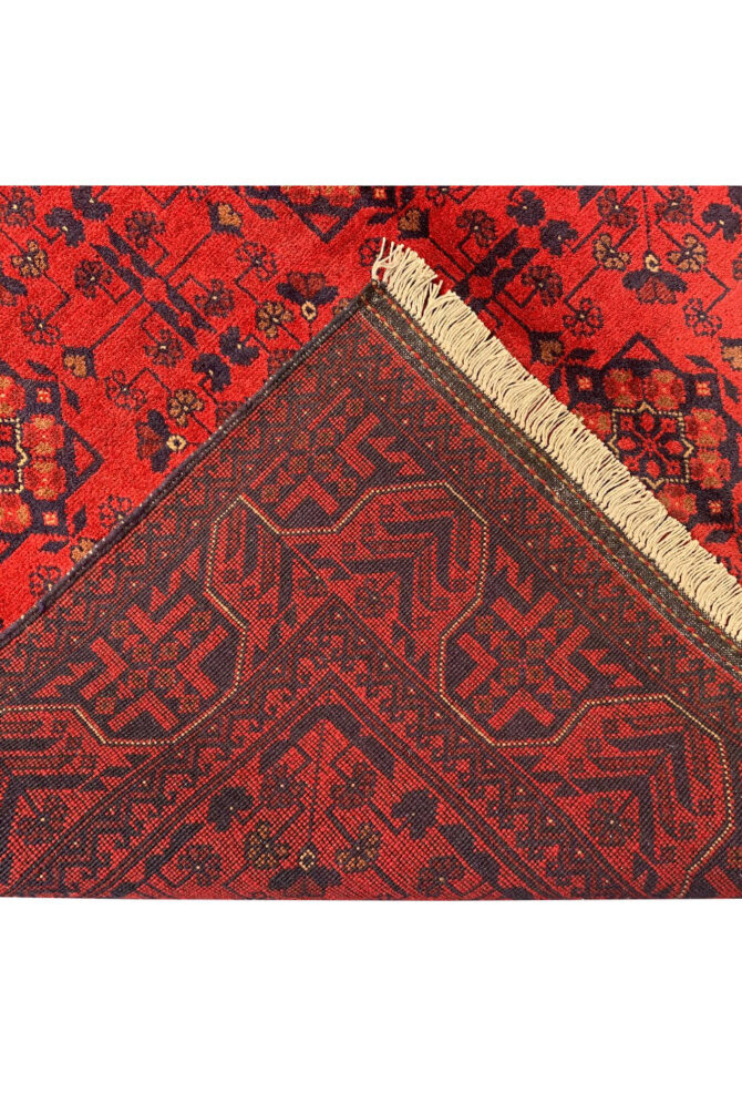 Authentic Hand Knotted Afghan Khal Muhammadi Wool Area Rug 7.9 X 5.9 Ft (855 HM) - Image 8