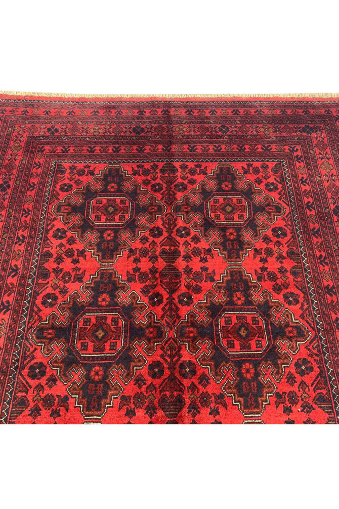 Authentic Hand Knotted Afghan Khal Muhammadi Wool Area Rug 7.5 X 5.9 Ft (860 HM) - Image 5