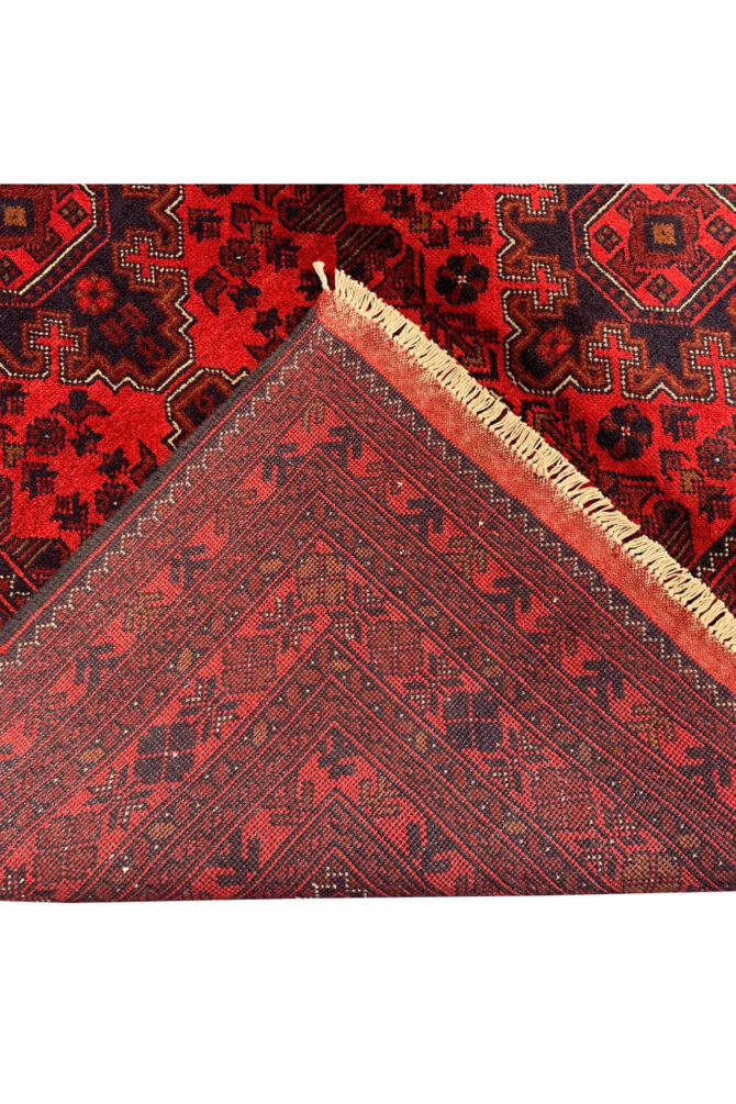 Authentic Hand Knotted Afghan Khal Muhammadi Wool Area Rug 7.5 X 5.9 Ft (860 HM) - Image 9