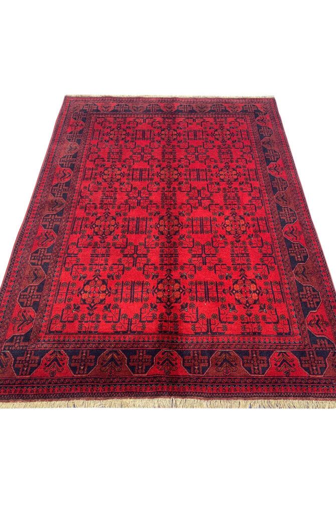 Authentic Hand Knotted Afghan Khal Muhammadi Wool Area Rug 7.8 X 5.8 Ft (863 HM) - Image 2