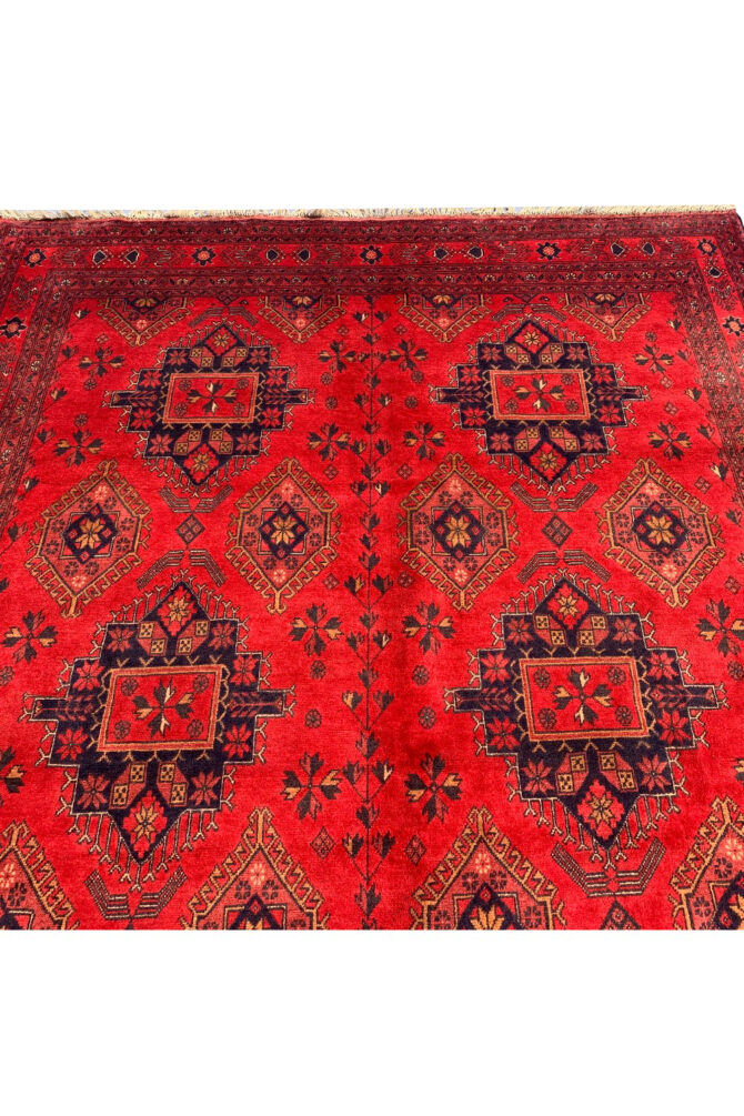 Authentic Hand Knotted Afghan Khal Muhammadi Wool Area Rug 9.3 X 6.5 Ft (868 HM) - Image 5