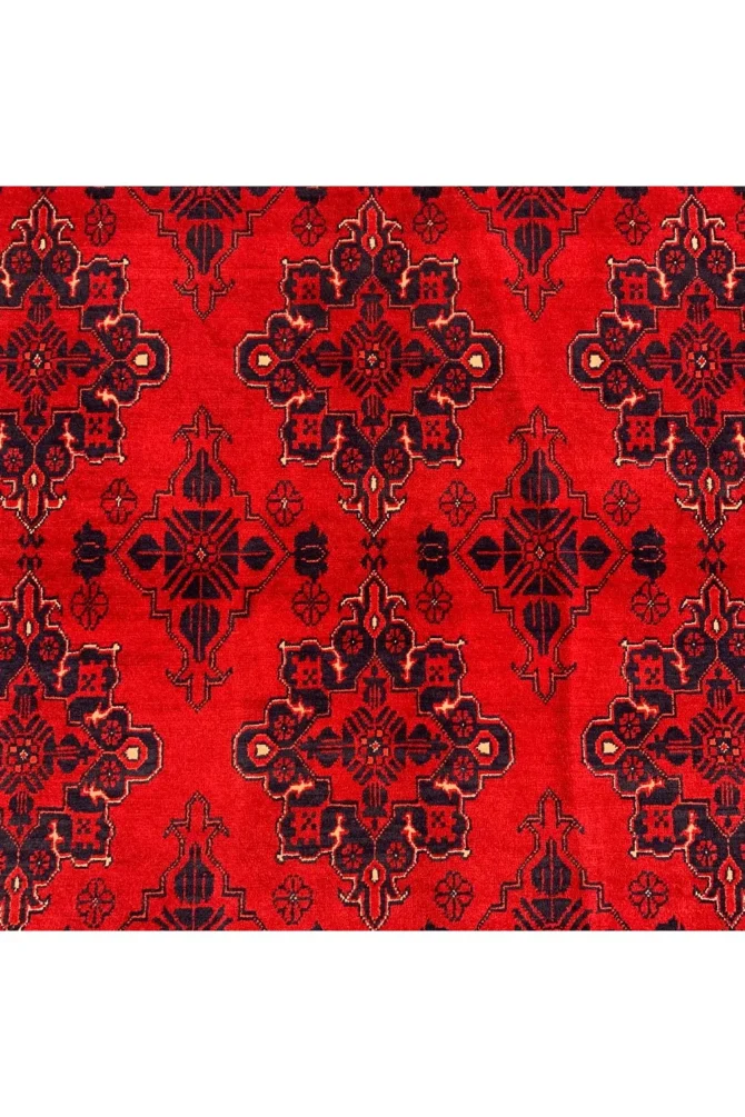 Authentic Hand Knotted Afghan Khal Muhammadi Wool Area Rug 9.2 X 6.7 Ft (870 HM) - Image 7