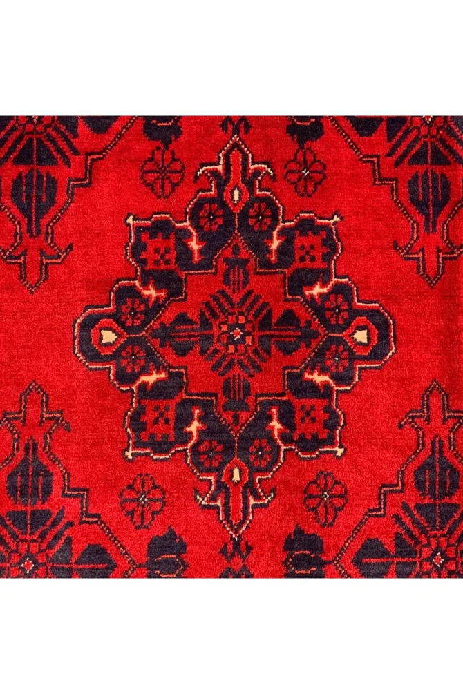 Authentic Hand Knotted Afghan Khal Muhammadi Wool Area Rug 9.2 X 6.7 Ft (870 HM) - Image 8