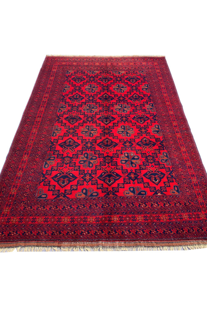 Authentic Hand Knotted Afghan Khal Muhammadi Wool Area Rug 9.6 X 6.5 Ft (873 HM) - Image 2