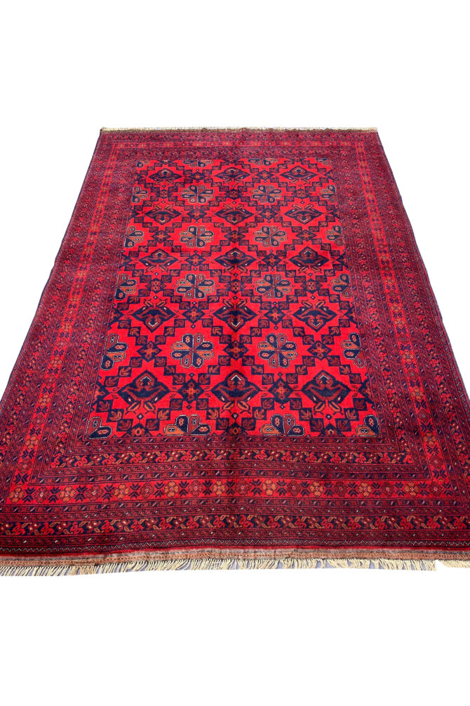 Authentic Hand Knotted Afghan Khal Muhammadi Wool Area Rug 9.6 X 6.5 Ft (873 HM) - Image 3