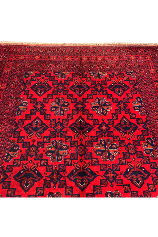 Authentic Hand Knotted Afghan Khal Muhammadi Wool Area Rug 9.6 X 6.5 Ft (873 HM) - Image 5