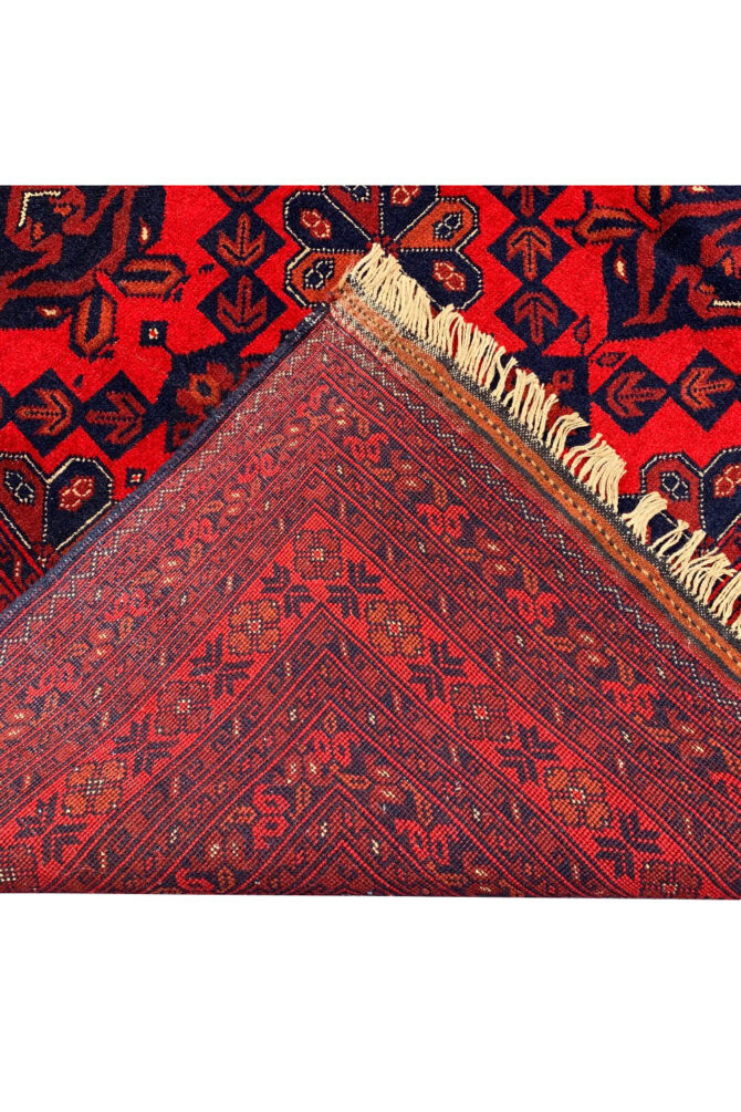 Authentic Hand Knotted Afghan Khal Muhammadi Wool Area Rug 9.6 X 6.5 Ft (873 HM) - Image 9