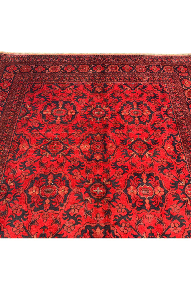 Authentic Hand Knotted Afghan Khal Muhammadi Wool Area Rug 9.5 X 6.8 Ft (877 HM) - Image 5