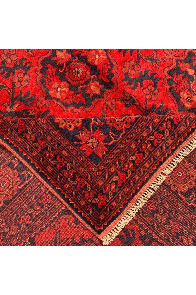 Authentic Hand Knotted Afghan Khal Muhammadi Wool Area Rug 9.5 X 6.8 Ft (877 HM) - Image 8