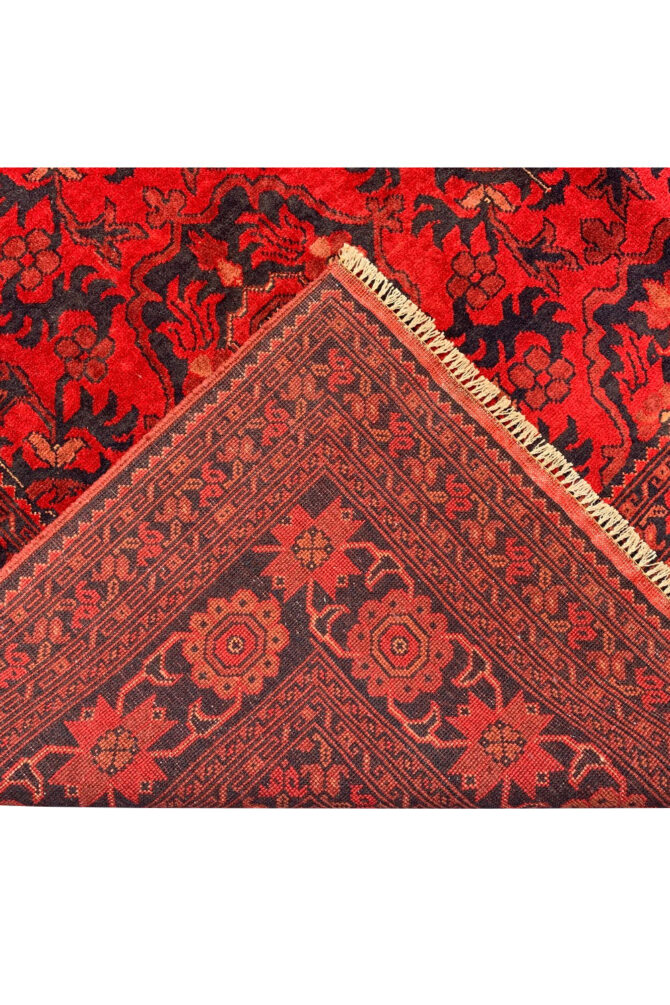 Authentic Hand Knotted Afghan Khal Muhammadi Wool Area Rug 9.5 X 6.8 Ft (877 HM) - Image 9
