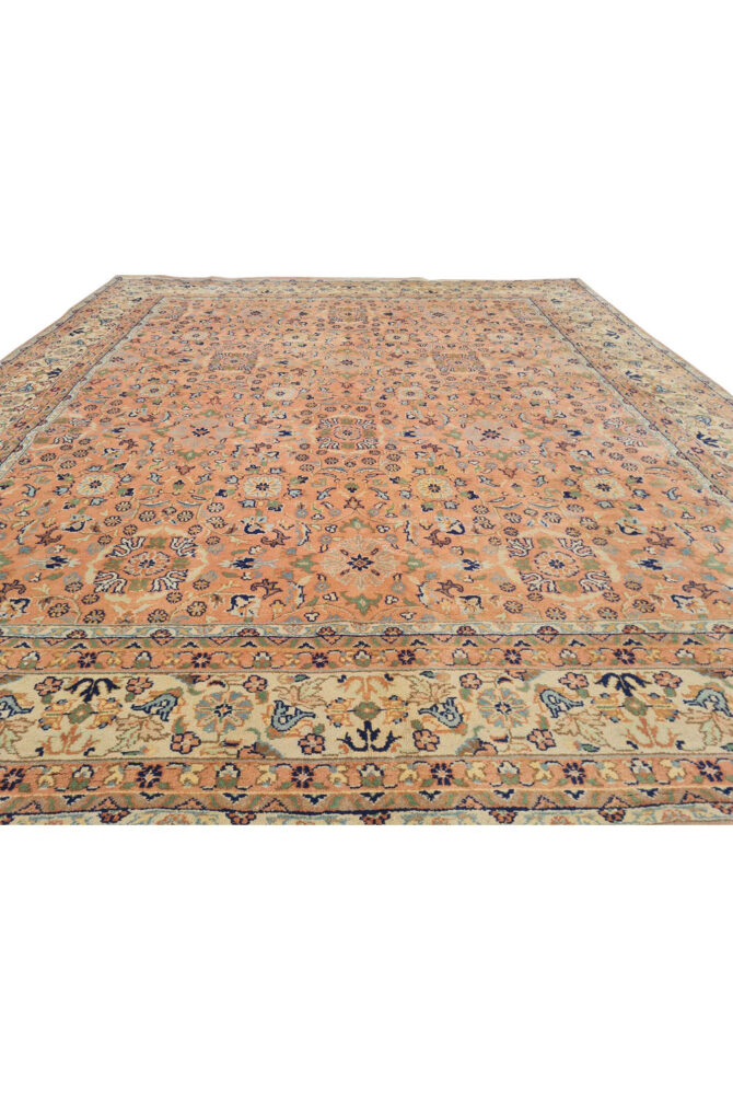 Authentic Hand Knotted Vintage Saroukh Wool Area Rug 9.9 x 6.4 Ft (102 Ger-4) - Image 7