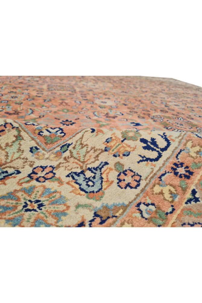 Authentic Hand Knotted Vintage Saroukh Wool Area Rug 9.9 x 6.4 Ft (102 Ger-4) - Image 11