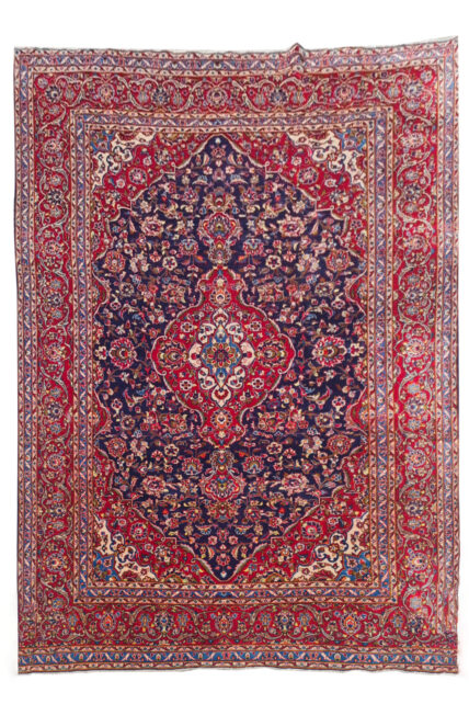 Authentic Hand Knotted Vintage Qashoun Wool Area Rug 11.10 x 7.10 Ft (1500 Ger-4)