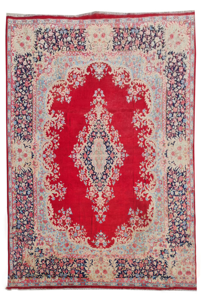 Authentic Hand Knotted Vintage Qirmoun Wool Area Rug 12.5 x 9.10 Ft (1504 Ger-4) - Image 2