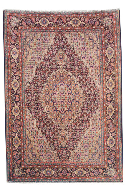 Authentic Hand Knotted Vintage Tabreez Wool Area Rug 5.2 x 3.6 Ft (1762 Ger-4)