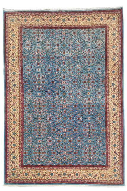 Authentic Hand Knotted Vintage Qaisery Wool Area Rug 9.6 x 6.8 Ft (1458 Ger-4)