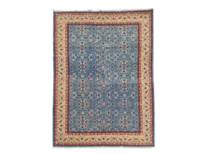 Authentic Hand Knotted Vintage Qaisery Wool Area Rug 9.6 x 6.8 Ft (1458 Ger-4) - Image 3